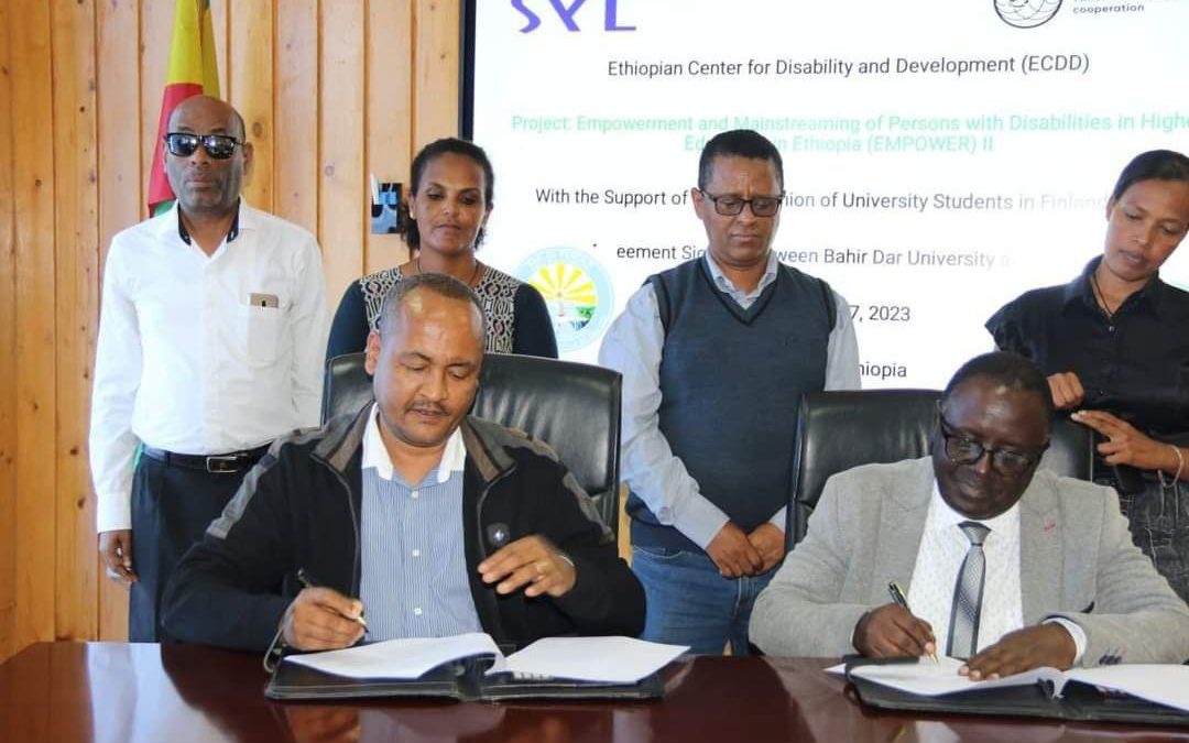 ECDD and ‘Bahir Dar University’ signed a Memorandum of Understanding to implement a project on November 17,2023